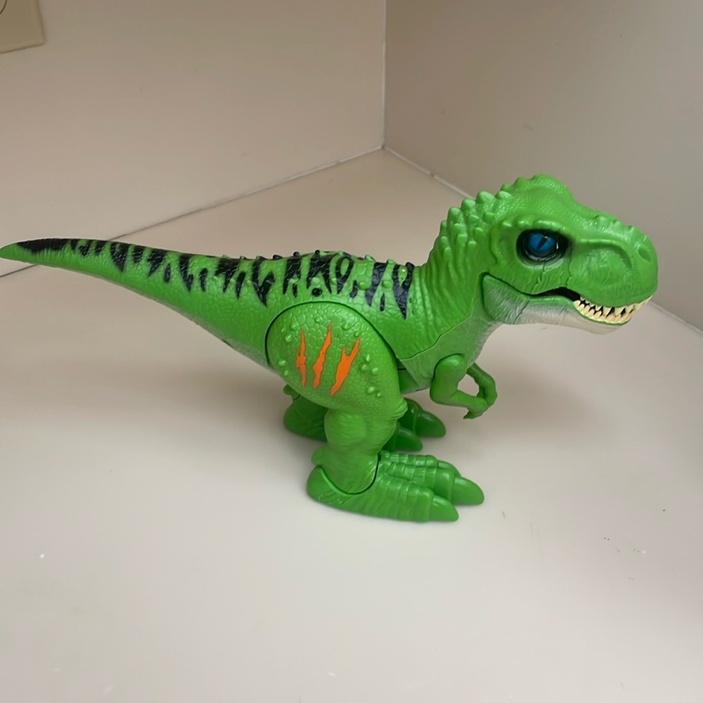 Zuru Robo Alive Rampaging Raptor Dinosaur Toy Robot Lime Green Runs Bites  D